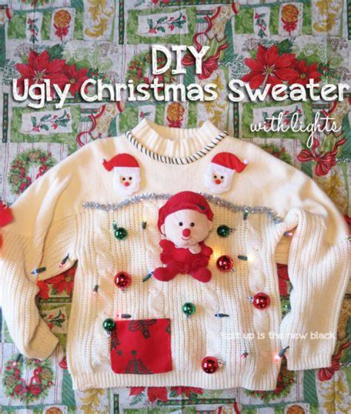 15 Do It Yourself Ugly Christmas Sweaters Oh My Creative