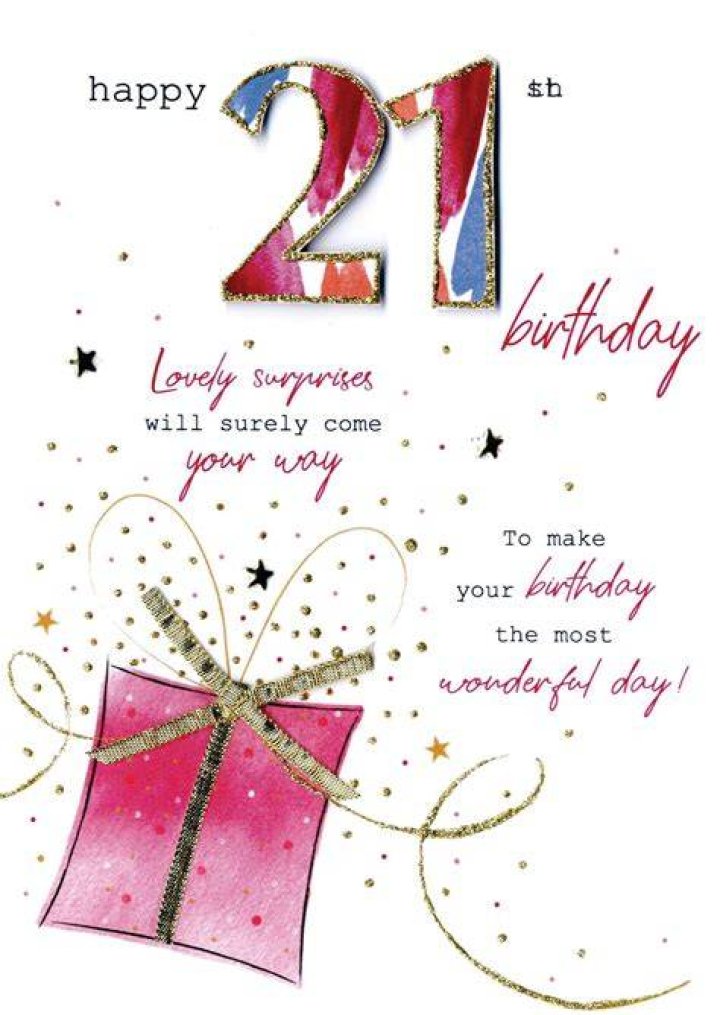 21st Female Happy Birthday Greeting Card Cards Love Kates