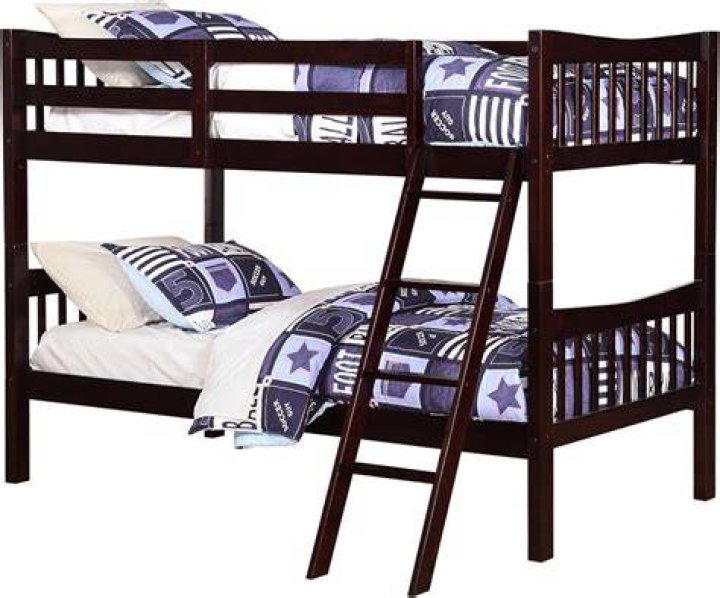 Angel Line Fremont Twin Over Twin Bunk Bed, Espresso Amazon.in Home
