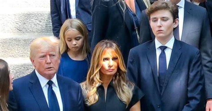 Barron Trump's Solemn Appearance At Ivana's Funeral - A Poignant Picture