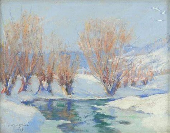 Bid Now ARTHUR B. WILDER (Vermont, 18571945), Riverscape., Oil on