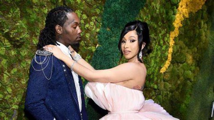 Cardi and Offset with Clara Almanzar's five grandchildren.