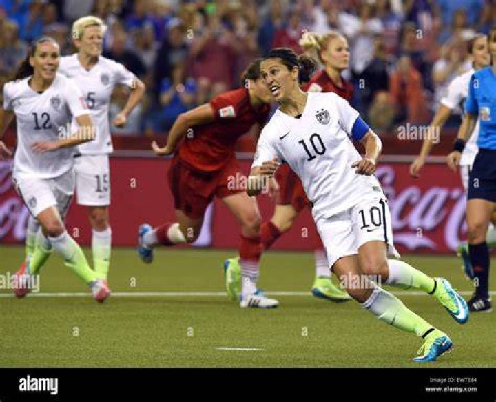 Carli Lloyd celebrating her goal for the National Women's Soccer Team