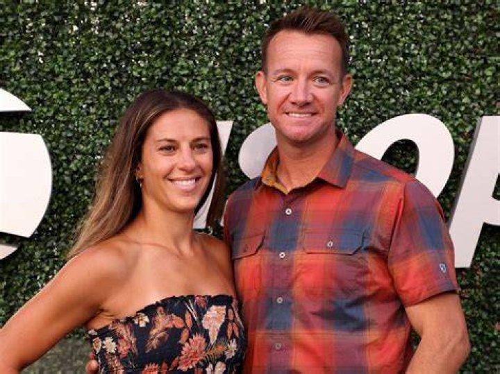 Carli Lloyd with her husband Brian Hollins at the program hosted by the FIFA
