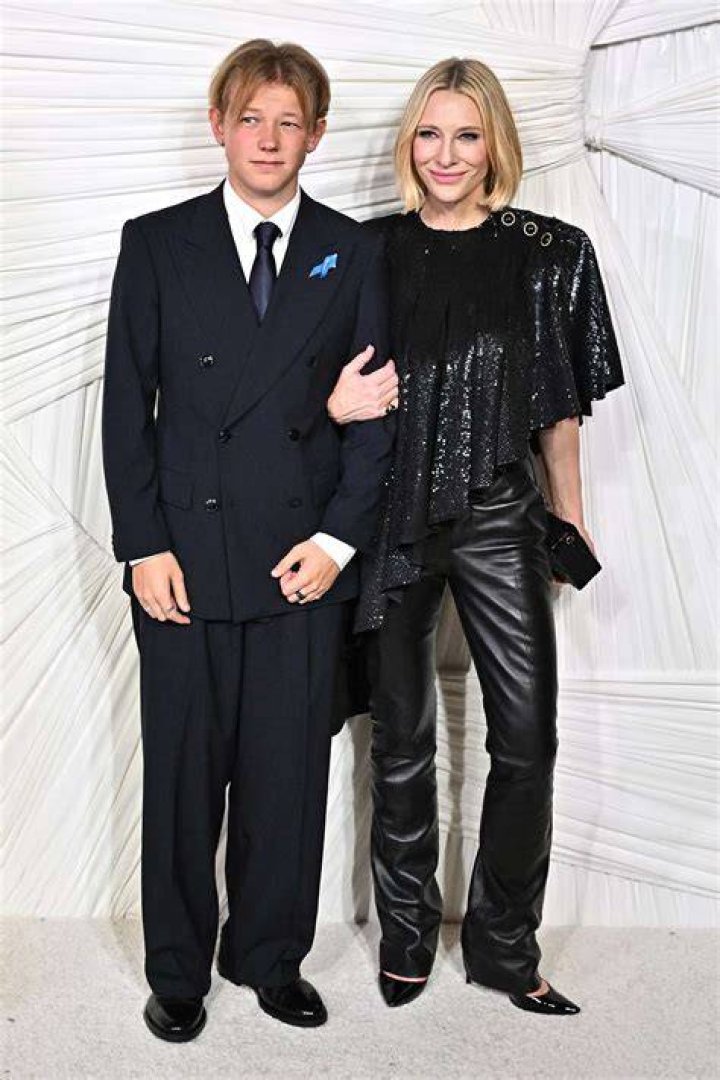 Cate Blanchet with her son Dashiell at the Venice Film Festival.