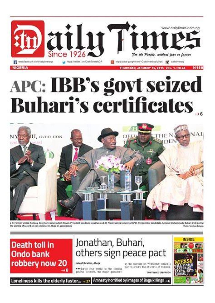 Daily Times of Nigeria eNewspaper Issue 10 by Daily Times of Nigeria Issuu
