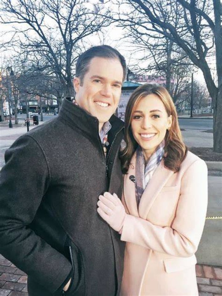 Doug Hitchner and Hallie Jackson With Their Two Daughters