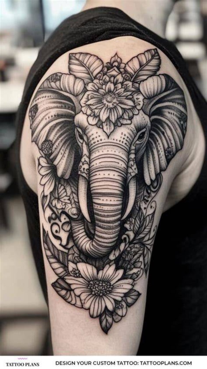 Elephant Tattoo Shoulder