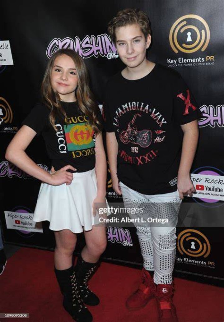 Gavin Magnus, Piper Rockelle, Sawyer Sharbino, Sophie Fergi, Hayden Haas and Corrine Joy arrive for Gavin Magnus Video Release For "Crushin" And Celebration Of 1 Million YouTube Followers For Piper Rockelle on February 11, 2019 in Sherman Oaks, California.