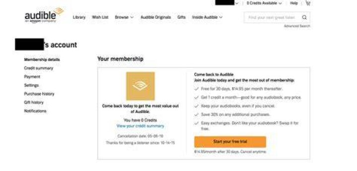 How to Cancel Amazon Audible Subscription (Cancel Audible Membership) YouTube