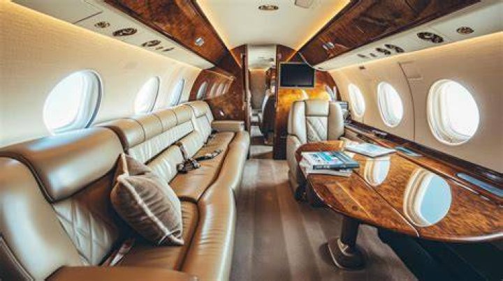 Inside the private jet