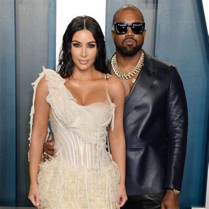 Kim Kardashian and Kanye West at the Theatre des Bouffes du Nord to attend Kanye West's Sunday Service on March 01, 2020 in Paris, France.