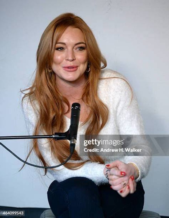 Lindsay Lohan at press conference