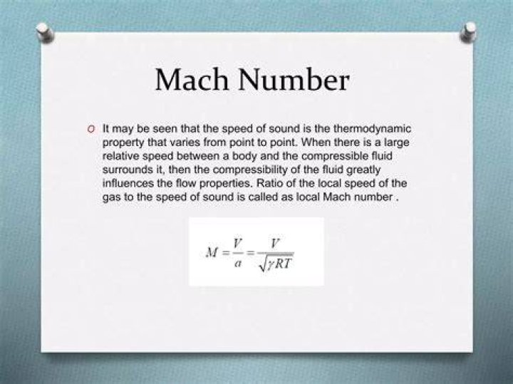 Mach Numbers