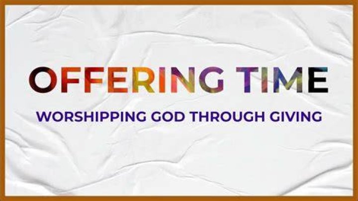Offering Time At Church