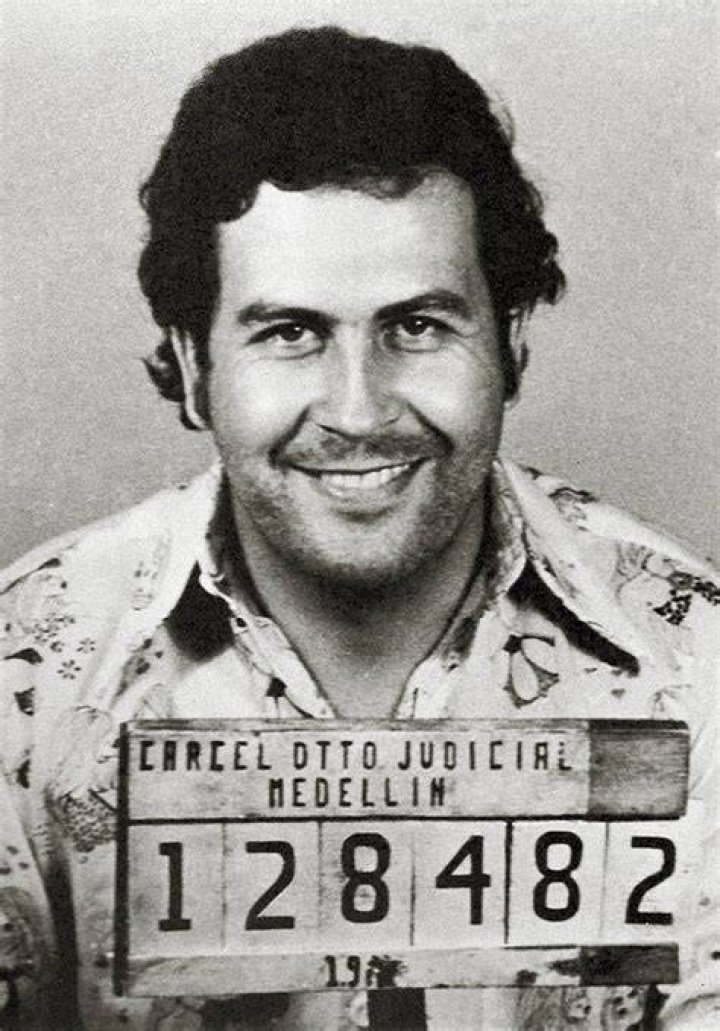 Pablo Escobar mugshot and family