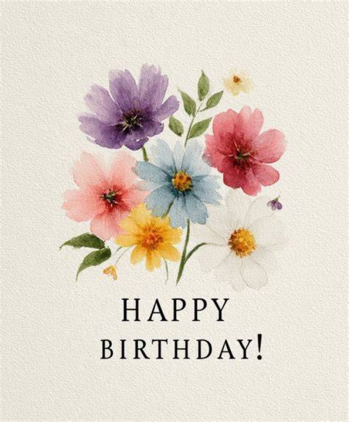 Pretty Happy Birthday Greeting Card Cards