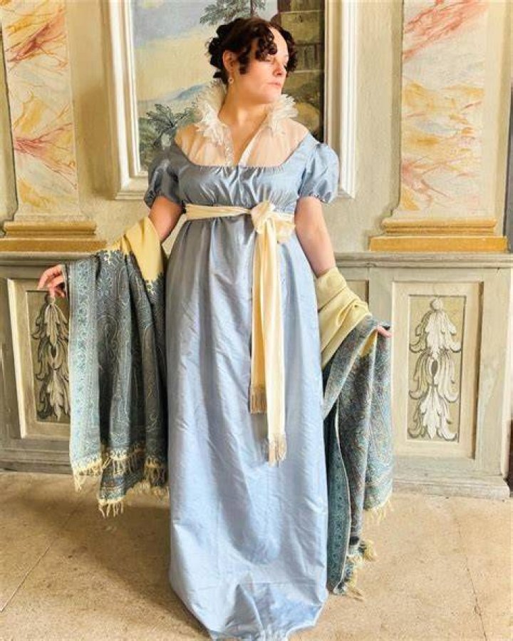 Regency Blue Lace Kleid Kleid Daphne Bridgerton ubicaciondepersonas