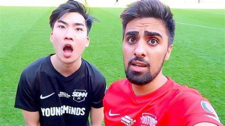 RiceGum playing at charity soccer match