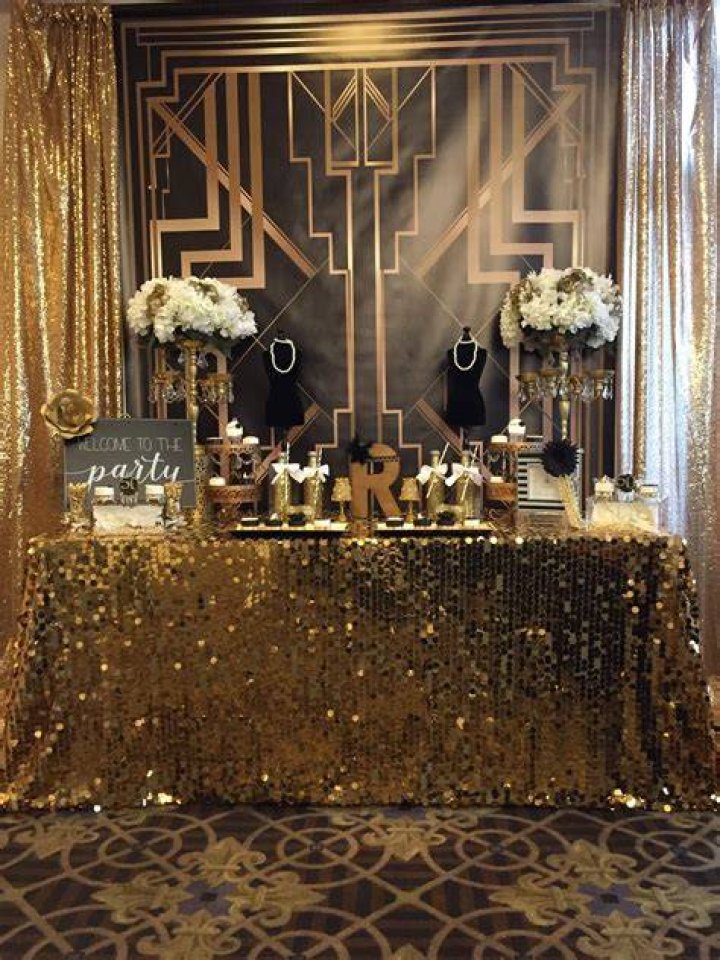 Roaring 20s Decoration Ideas Elegant Great Gatsby Party Sweet Bar (With