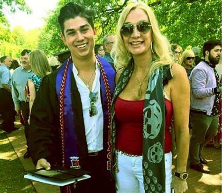 Suzanne Rawlings with her son, Sinjin Venegas