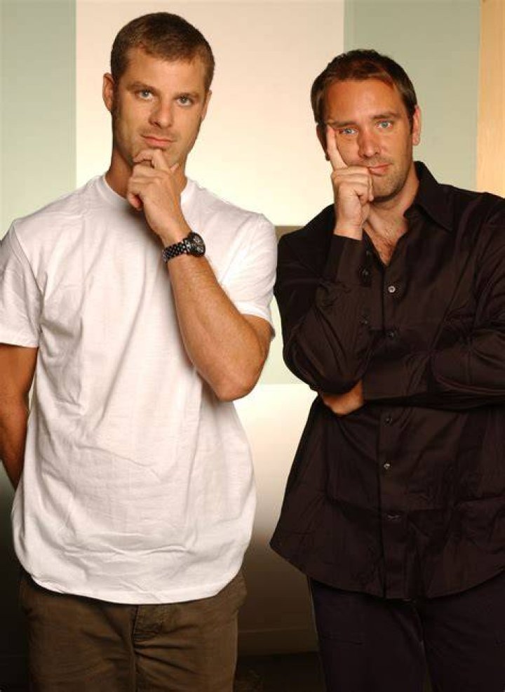 Terry Parker and Matt stone in a award function