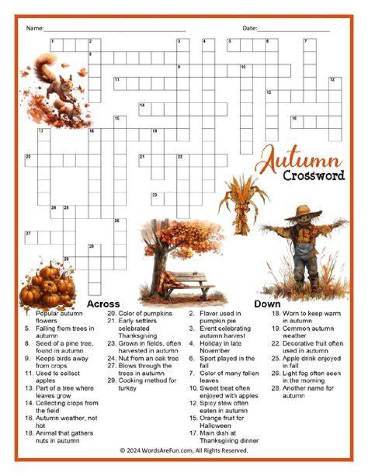 The Ultimate Guide To Fall Blooms: Crossword Puzzle Decoded