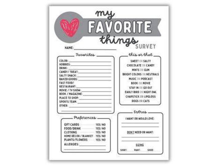 The Very Best 226 Favorite Things Questions 2024