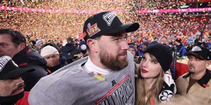 Travis Kelce and Taylor Swift arrive at SNL Afterparty on October 15, 2023 in New York City.