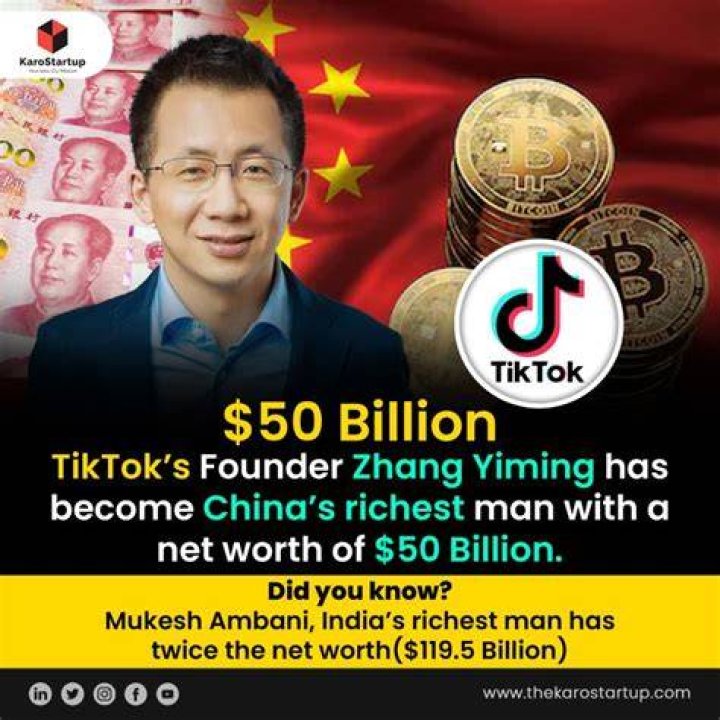 Zhang Yiming net worth.